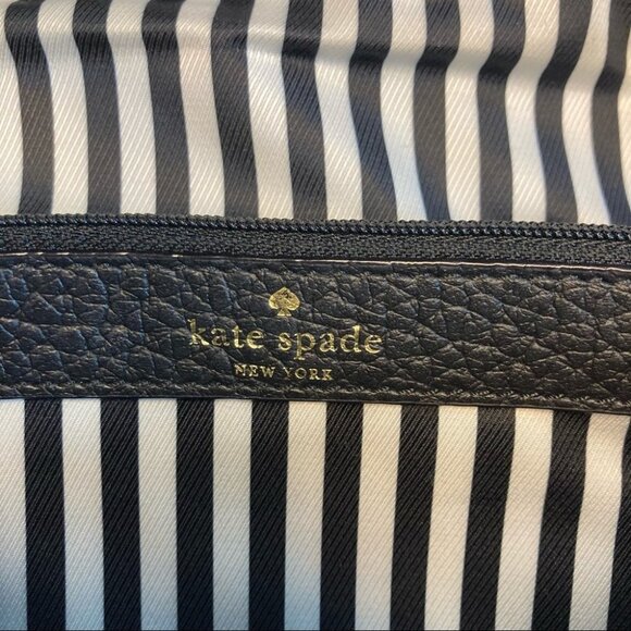 KATE SPADE Wallet Purse Wristlet Leather Striped Lining - Picture 4 of 8